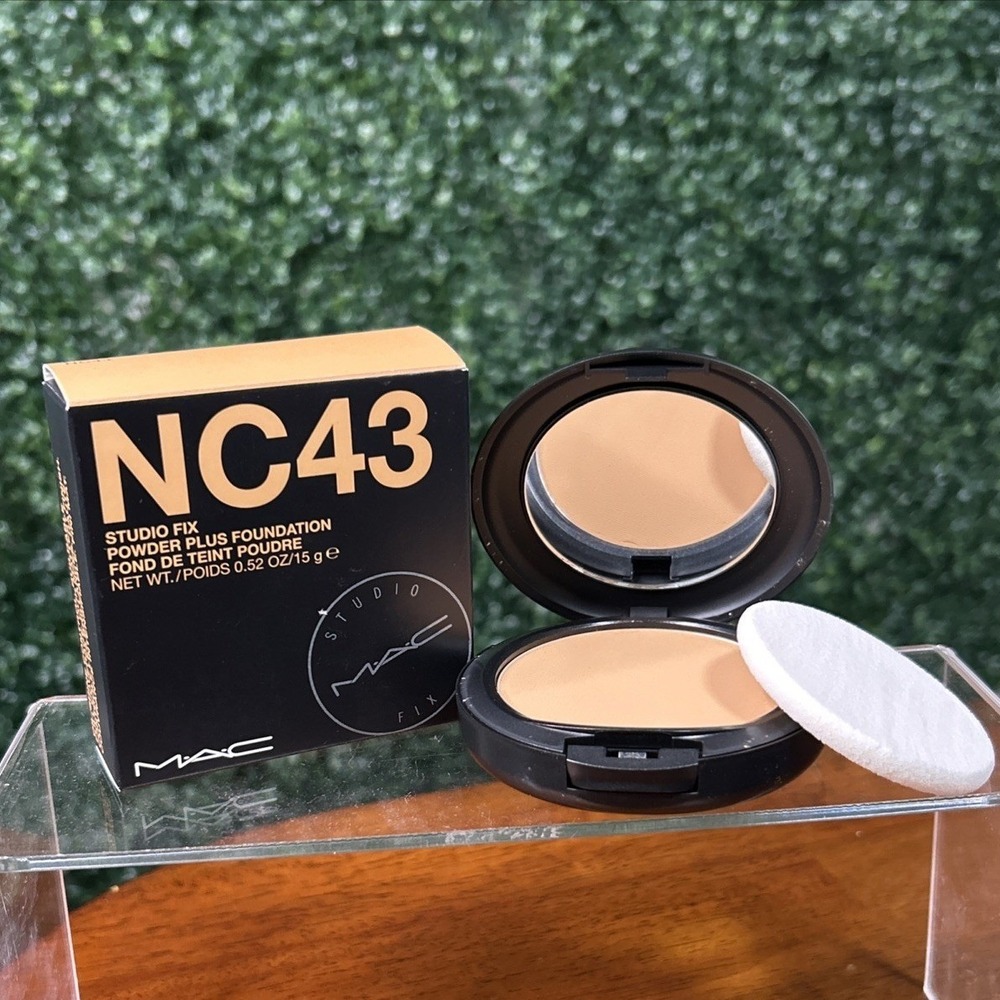 MAC Studio Fix Powder Plus Foundation Women NC43 New Matte Full Coverage A22